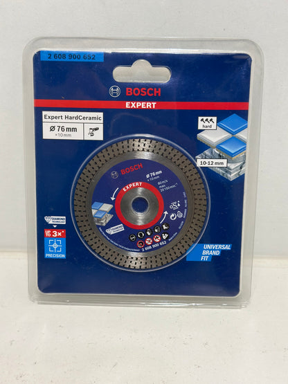 Bosch 1x Disques à tronçonner diamantés 76 mm EXPERT HardCeramic (pour Carrelages durs, Pierre dure, Ø 76 mm, Professional Accessoire Mini meuleuse angulaire)