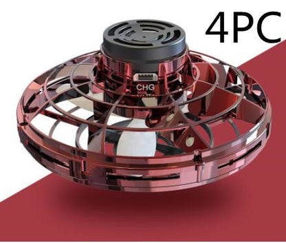 Drone UFO "Gravity-Free" – Induction Manuelle, Rotation 360° & Illumination LED
