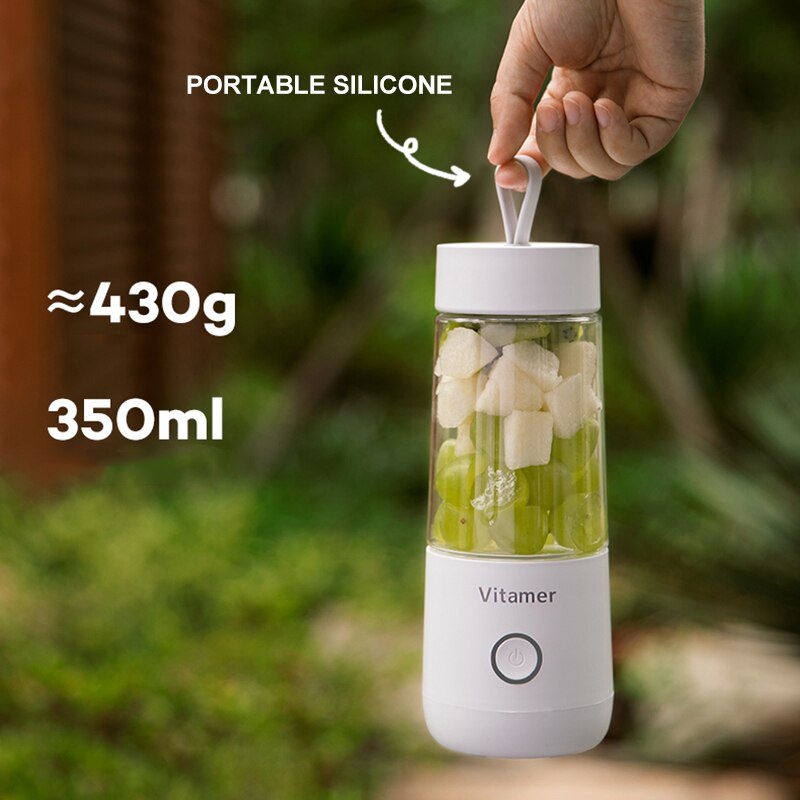 Mélangeur portable de 350 ml, presse-agrumes électrique USB, mélangeur rechargeable, smoothie, tasse de slushy, mélangeur de jus, bouteille, chargement USB, gadgets de cuisine