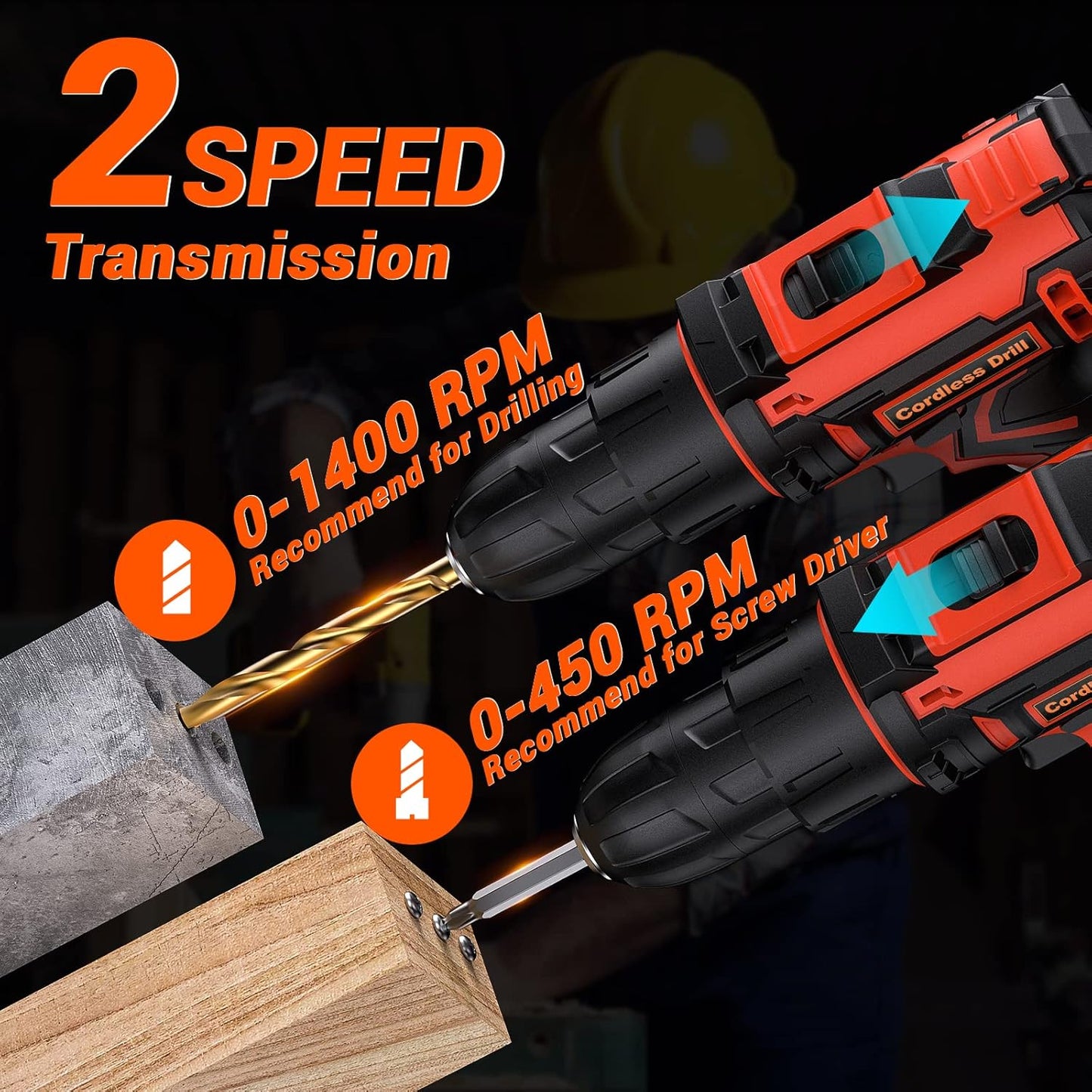 Perceuse Visseuse Devisseuse Sans Fil 12V, avec 2 Batteries et 25 Accessoires, 25Nm neuve