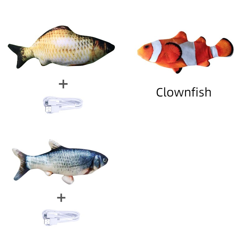 Poisson Interactif "Real-Flop" – Jouet Électrique Sautillant & Rechargeable USB