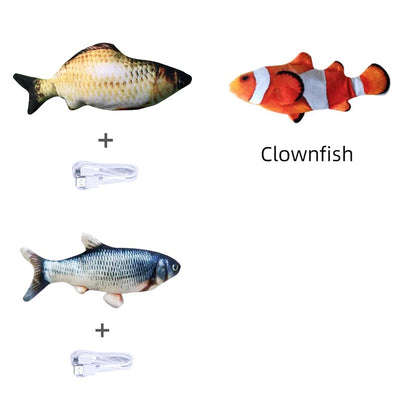 Poisson Interactif "Real-Flop" – Jouet Électrique Sautillant & Rechargeable USB