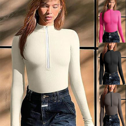 Combinaison "Elite-Contour" – Manches Longues, Zip Frontal & Gainage Intégral Sans Couture