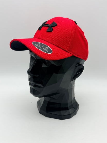Casquette - Under Armour - Blitzing 3.0 - Rouge - Visière recourbée - Tissu UA Microthread
