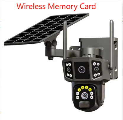 Caméra de surveillance 4G, carte SIMpanoramique à écran solaire extérieur