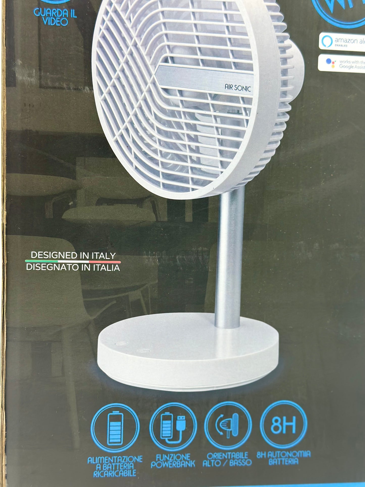 Ventilateur de table Silencieux et Puissant avec Batterie Rechargeable - WI-Fi App Contrôle Vocal