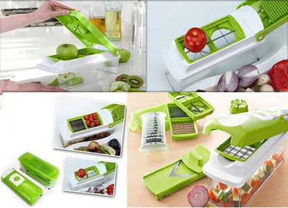 Hachoir "Pro-Chef 12" – Coupe-Légumes Multifonctionnel 12-en-1 & Mandoline de Précision