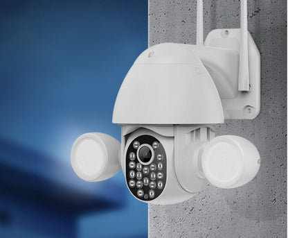 Caméra de surveillance lumineuse à double projecteurs 3Mp Caméra haute définition Smart Home