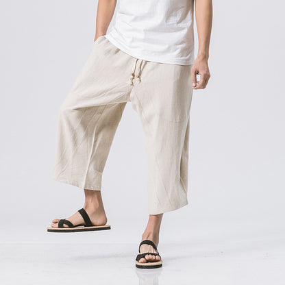 Pantalon Harem "Zen-Flow" – Style Chinois en Coton & Lin, Coupe Large & Relax
