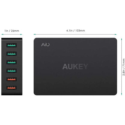 Aukey Chargeur mural USB Titan Series 60W