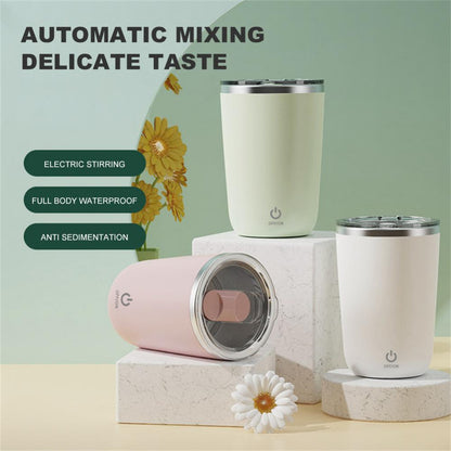 Tasse mélangeur automatique de 350 ml pour le jus, le café, le lait, en l'acier inoxydable,