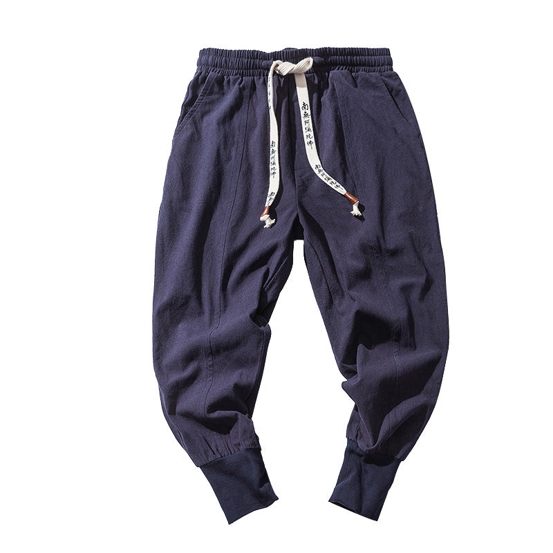 Pantalon Harem "Street-Zen" – Mélange Coton & Lin, Coupe Hip-Hop & Chevilles Ajustées