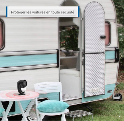 alarme de détecteur de mouvement, capteur de mouvement avec télécommande, 125 dB, système d'alarme antivol pour maison, camping-car, garage, bureau, appartement, voiture, magasins, Noir
