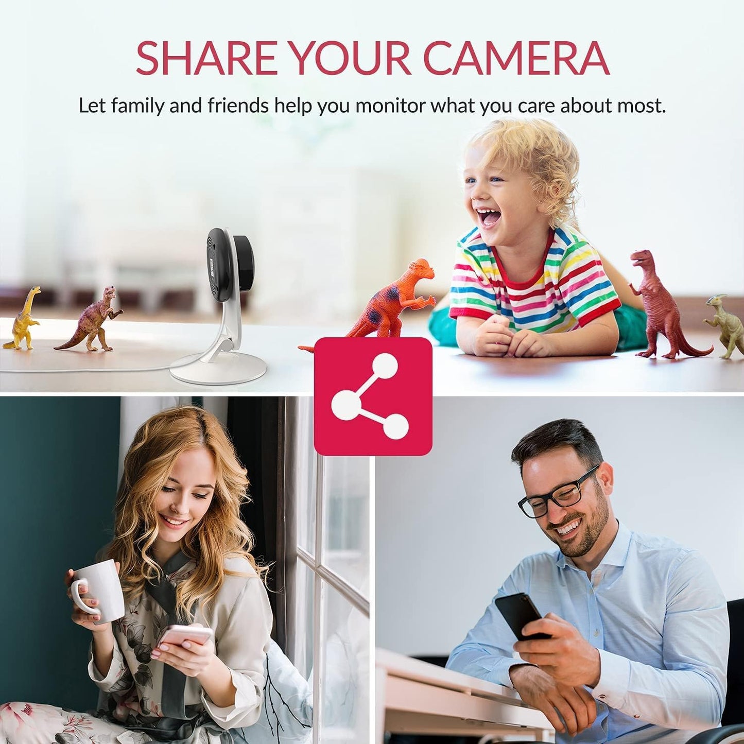 YI Camera Surveillance Wifi Intérieur 1080P Caméra IP Avec Enregistrement Camera Maison pour Bébé/Animal de Compagnie Suivi de Mouvement, Détection Sonore, Audio Bidirectionnel