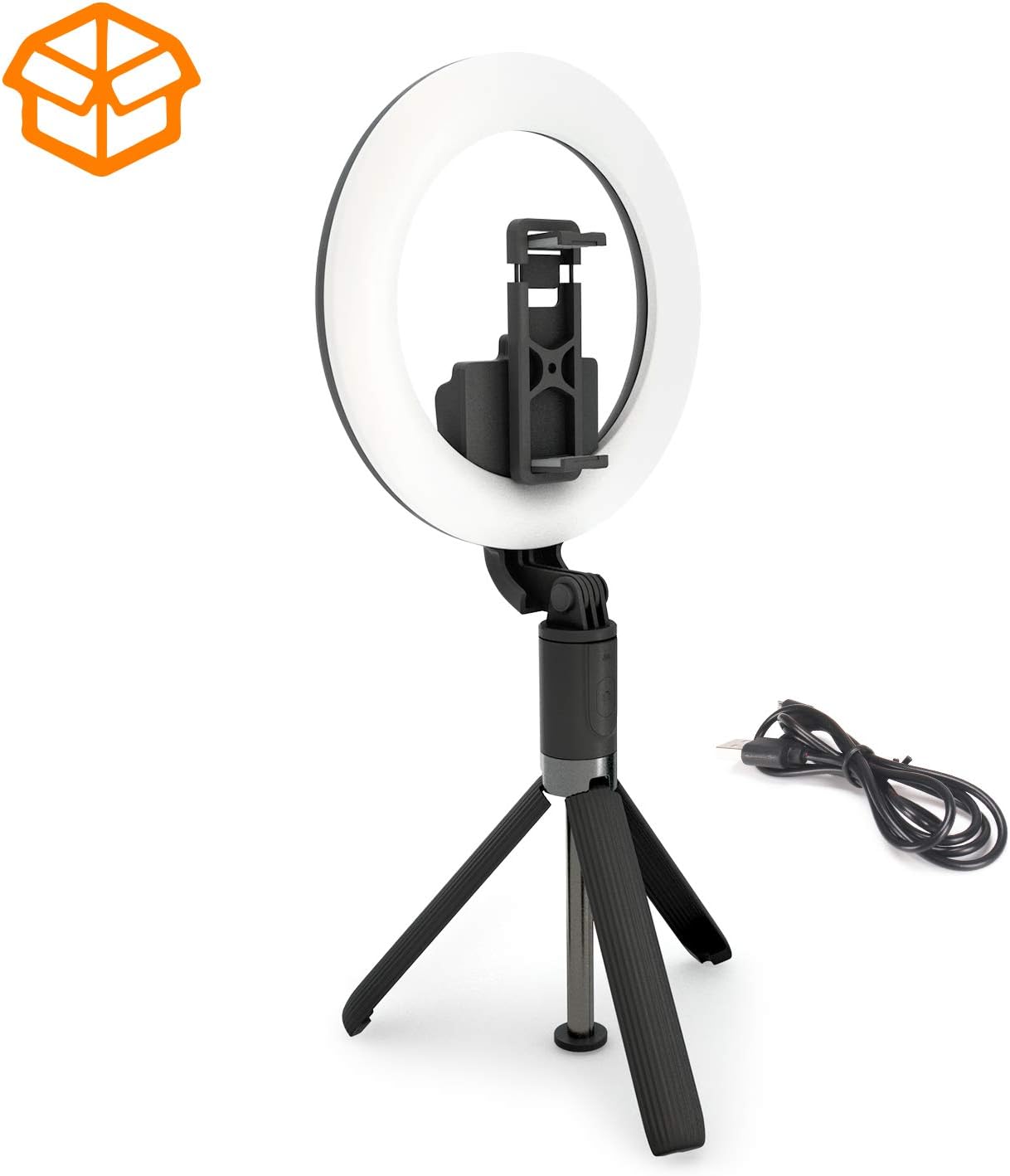 Perche a Selfie [avec Selfie Ring Light], 35.4'' Aluminium Extensible Selfie Stick 360° Rotation avec Bluetooth, Monopode Rechargeable Selfie Anneau Lumineux Compatible pour iPhone/Huawei/Gopro