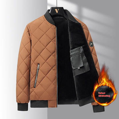 Veste Mode Design en coton d’hiver Chaud Épaissi Casual Couleur unie pour hommes