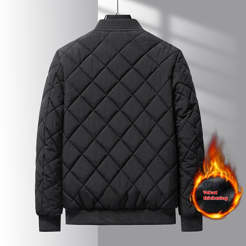 Veste Mode Design en coton d’hiver Chaud Épaissi Casual Couleur unie pour hommes