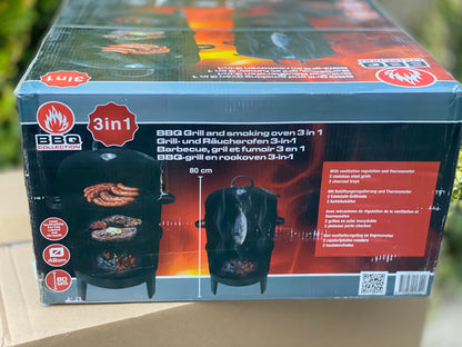 Barbecue au Charbon de Bois et Fumeur 3 en 1 Thermomètre neuf
