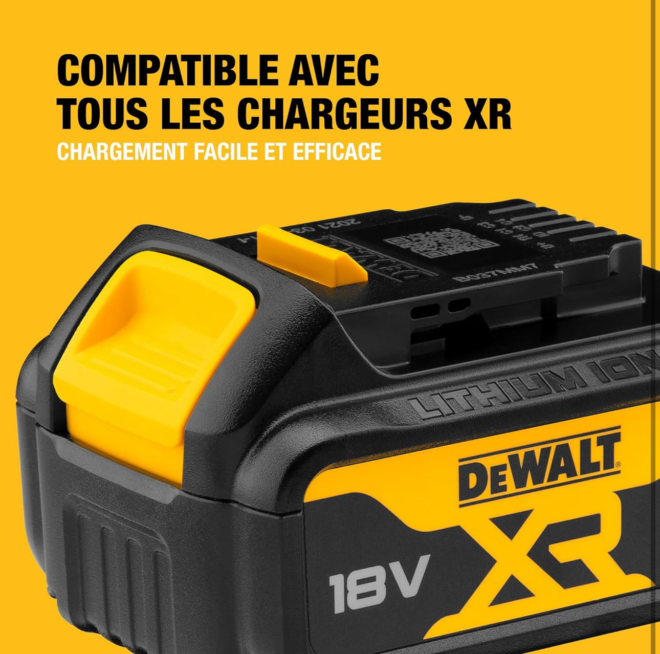 DEWALT - Batterie 4Ah XR 18V avec témoin de charge lumineux, DCB182-XJ