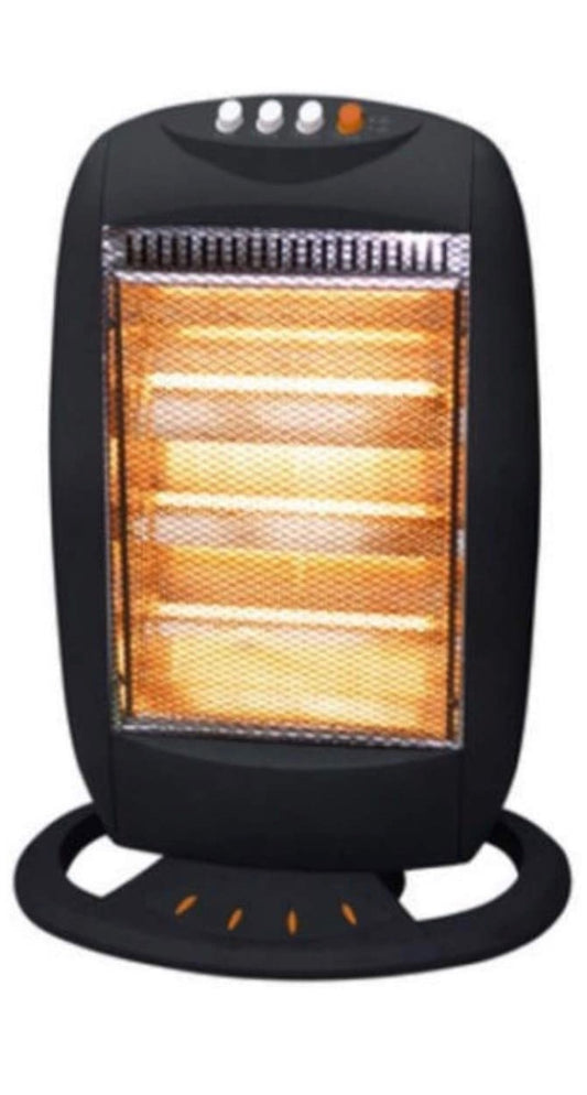 Radiateur Halogène Oscillant 3 Barres de Chauffage - Radiateur Halogène Basse Consommation Panneau de Commande et Poignée de Transport - Radiateur Chauffage Silencieux Oscillant