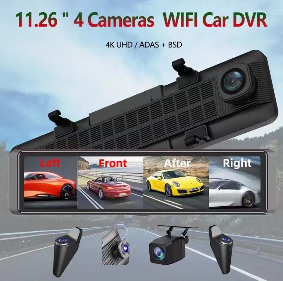 Rétroviseur "Omni-Vision 4K" – Écran 12" Tactile, Caméra 360° & Alerte d'Angle Mort (BSD)
La vision panoramique ultime pour une conduite sans compromis