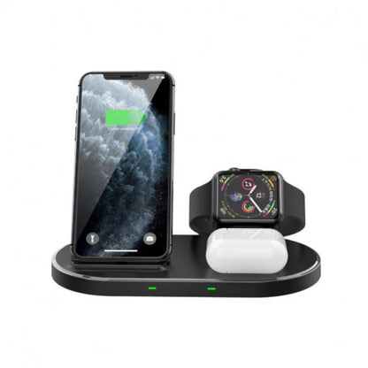 Dock de charge induction Apple 3-en-1 pour iPhone / AirPods / Apple Watch - 18W max - noir