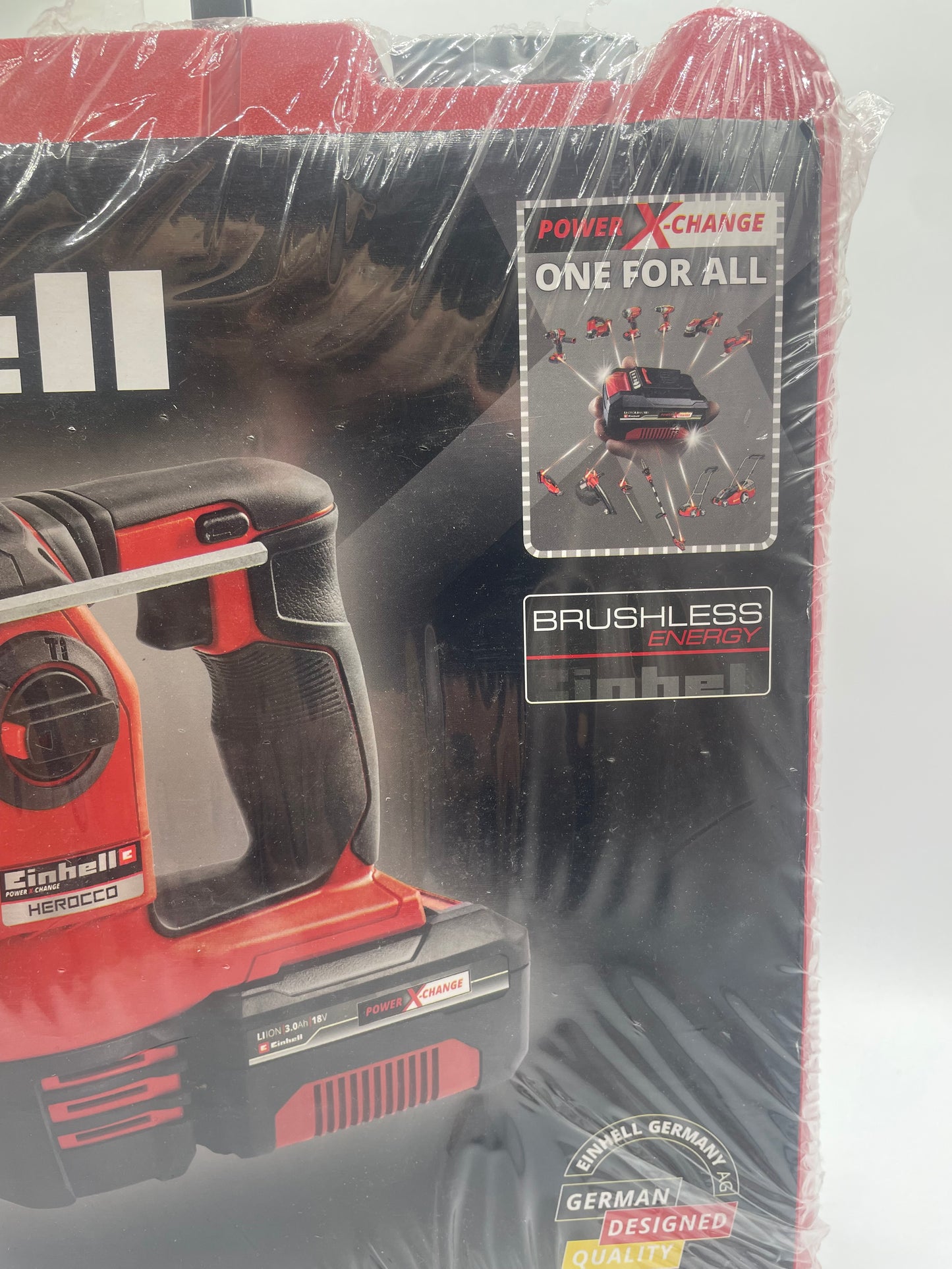 Einhell Professional Marteau Perforateur sans fil HEROCCO +5 - Power X-Change (18V, 2.2J, SDS-Plus, avec coffret de transport E-Box, moteur sans charbon) Livré avec Batterie 3,0Ah et Chargeur