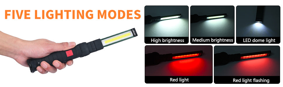 Lampe de poche LED torche avec Base Magnétique Camping Lampe 4 Pack [Classe énergétique A] neuve