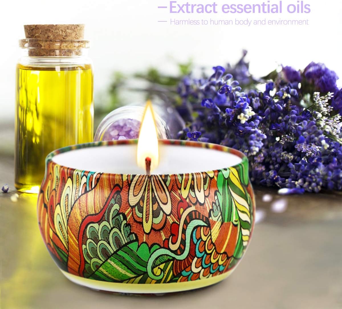 Coffret Cadeau de Bougies Parfumées, 12 bougies d'aromathérapie