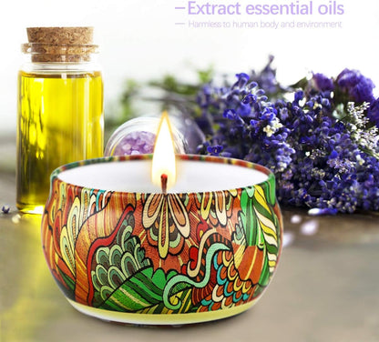 Coffret Cadeau de Bougies Parfumées, 12 bougies d'aromathérapie