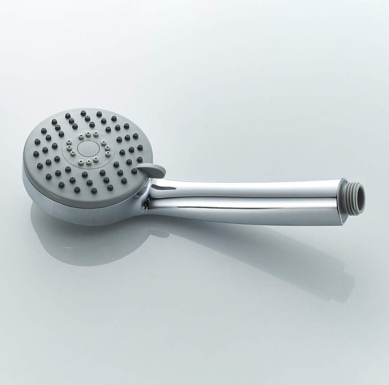 Ensemble Barre de Douche 55 CM, Douchette, Flexible, Porte-Savon, Chrome, Argent