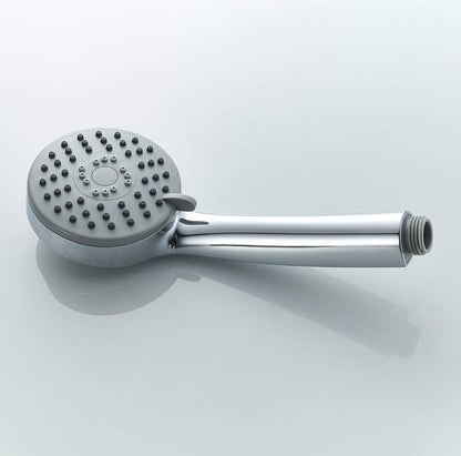 Ensemble Barre de Douche 55 CM, Douchette, Flexible, Porte-Savon, Chrome, Argent