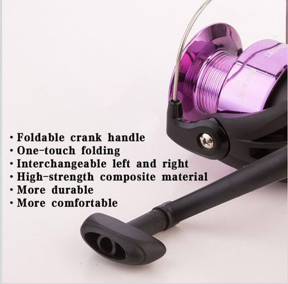 Moulinet de pêche en acier inoxydable