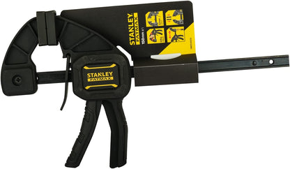 Stanley Fmht0 Serre-Joint M 150 Gamme FatMax - Travaux De Précision - Patin De Protection Amovibles - Rainure En V Pour Maintien Des Tubes - Rail En Acier - Corps En Nylon Renforcé