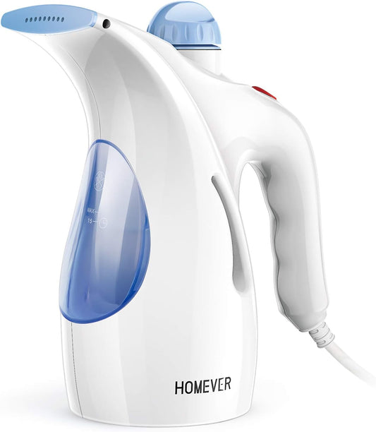 HOMEVER Défroisseur Vapeur, Utra Rapide en 75s, Vapeur de Voyage Transportable Compact pour Maison et Voyage, Vapeur pour Vêtements, Tissus [Classe énergétique A++]