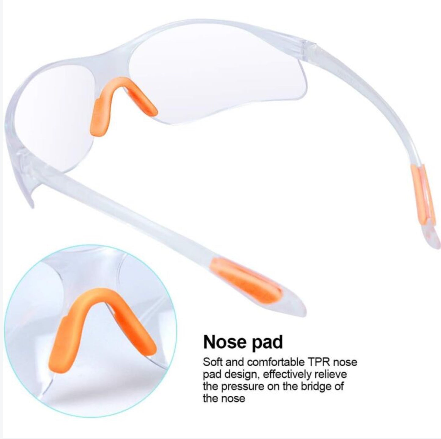 Lunette de Protection Lot de 12 SG001 Rglables Transparentes Lunettes de scurit Taille Confortable Anti-Rayures Anti-bue[527]