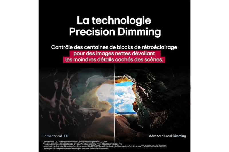 75 pouces (189 cm) | LG QNED evo AI QNED85 MiniLED | 4K Smart TV | 2025