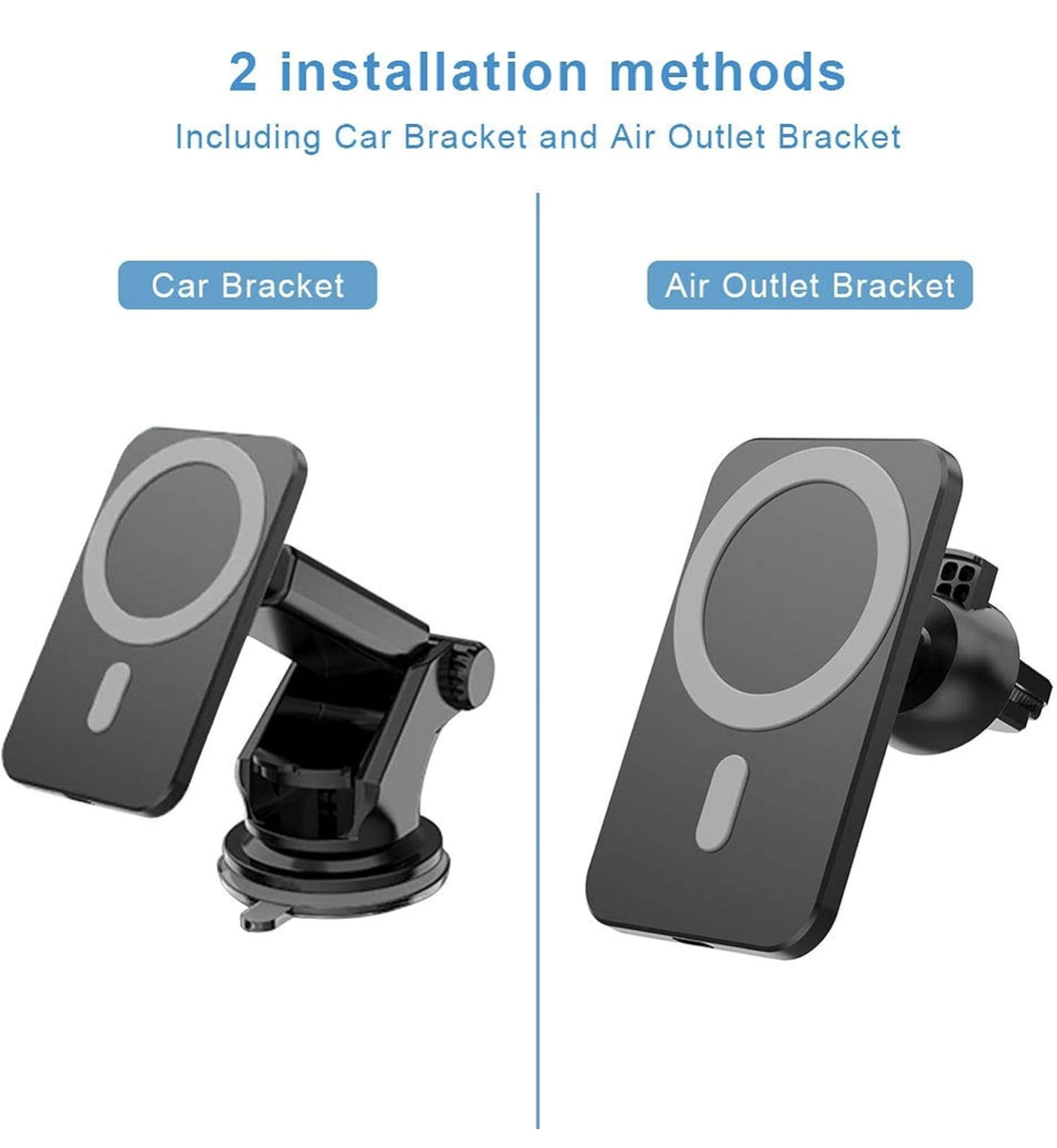 Support Magsafe 15W avec de Chargeur de Voiture sans Fil magnétique pour iPhone 13/12/14:15/16/17 Pro Max Mini avec Support de téléphone de Voiture Chargeur sans Fil à Charge Rapide