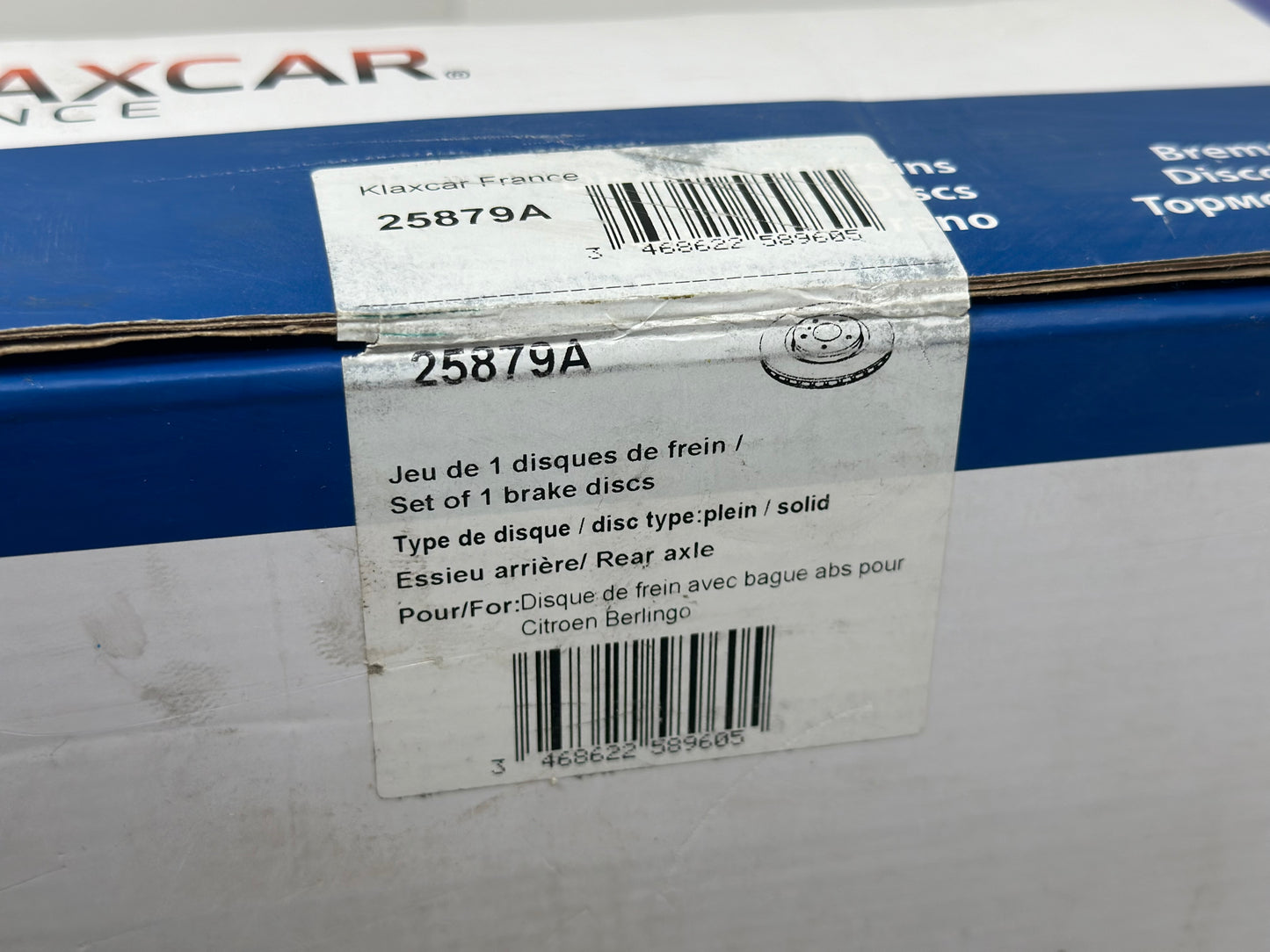 Jeu d’un Disques Klaxcar 25879A pour Peugeot, Citroën