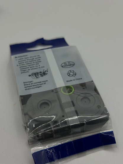 Lot de 4 étiquettes de rechange pour P-Touch 12 mm laminé pour Brother Label