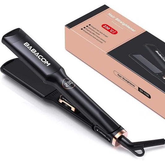 Lisseur Cheveux, Fer a Lisser 1.5" Large Plate Température Librement Réglable 130℃-230℃ avec Digital LCD, 3D Titanium Plaques A74