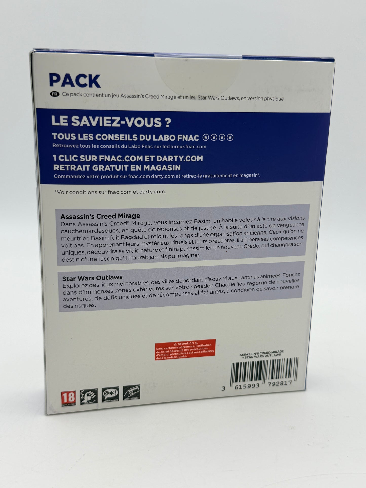 Pack Star Wars Outlaws + Assassin’s Creed Mirage PS5