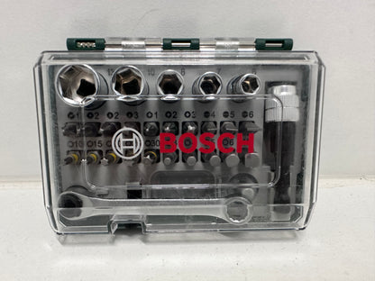 Bosch 27pcs. Jeu d'embouts de tournevis et à cliquet (PH, PZ, Hex, T, S-Bit, accessoires perceuse-visseuses et tournevis)