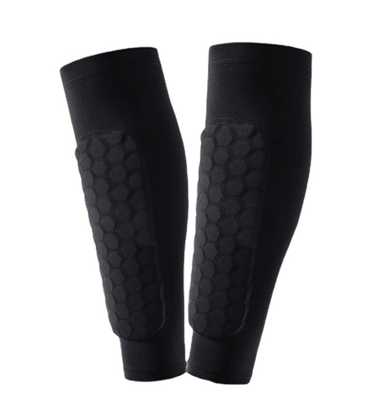 Protège-Tibia "Hexa-Shield" – Manchon de Compression Anti-Collision en Nid d'Abeille