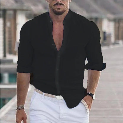 Chemise "Aura Summer" – Col Cubain & Texture Légère