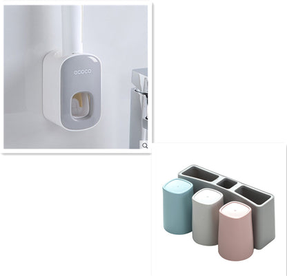 Distributeur "Smile-Press" – Porte-Dentifrice Automatique & Support Mural Antibacté
