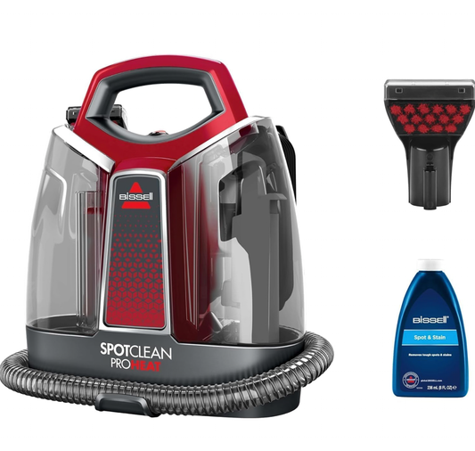 BISSELL SpotClean ProHeat, Shampouineuse Canapé, Moteur Puissant de 330W, Design Compact, avec Technologie HeatWave, Nettoyeur pour Tapis, Moquettes, Meubles, Tissus, Voiture & Plus Encore,