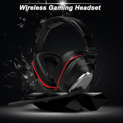 Casque gamer sans fils pour PS4,SWITCH et PC,Casque Gaming avec Micro pour 7.1 Surround et Fortes Basses