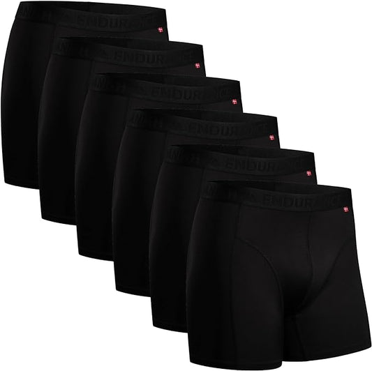 DANISH ENDURANCE Boxers de Sport, Respirants et Légers, Évacuent la Transpiration, pour Homme, Lot de 6