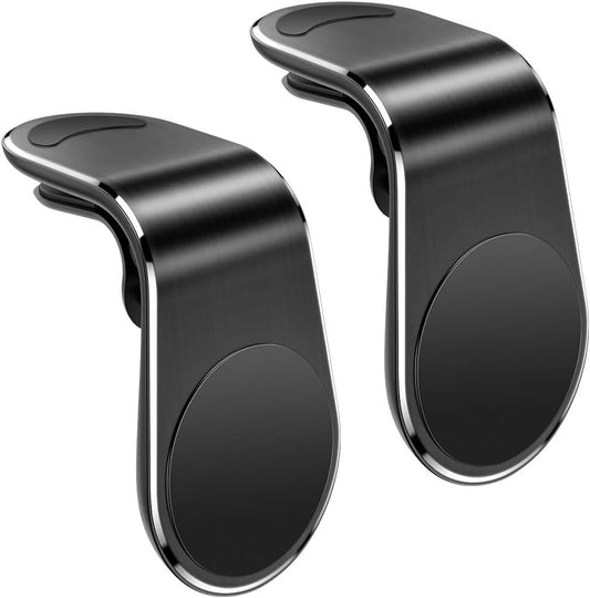 Support de téléphone portable pour voiture, aimant Support de téléphone portable de voiture (2 pièces) pour la voiture Ventilation Forte magnétique Mini-taille Support de téléphone portable Supports universels pour iPhone Samsung Huawei Smartphone